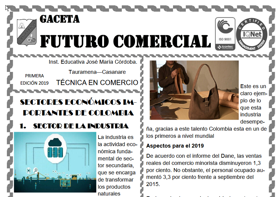 Gaceta Futuro Comercial primera edición 2019